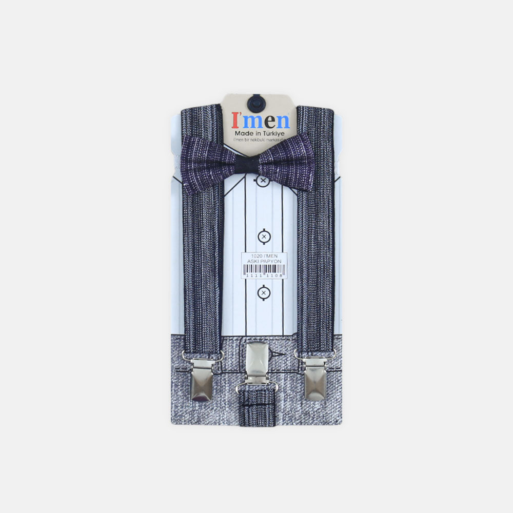 SUSPENDER WITH BOW BLACK