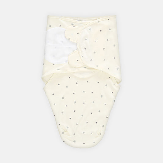 SWADDLE SHEET GREY HEART JERSEY