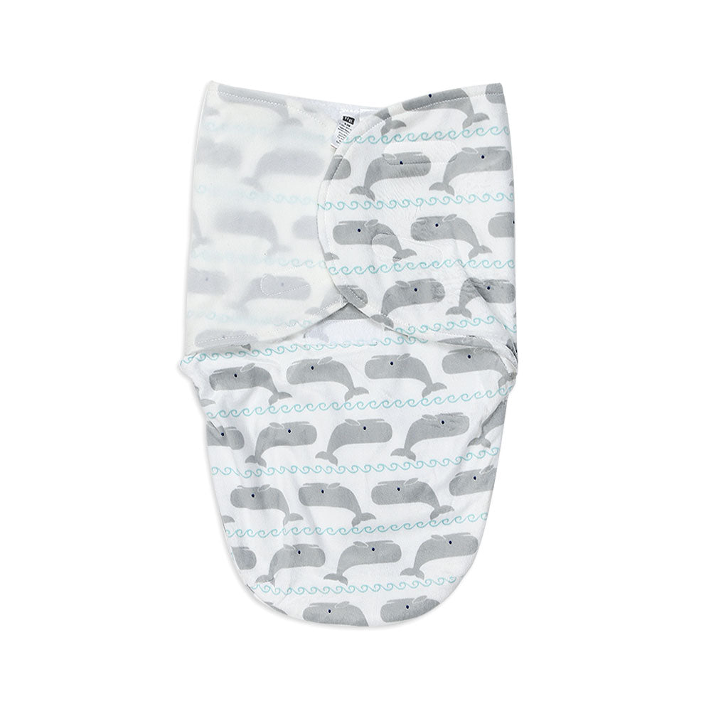 SWADDLE WRAPING SHEET WHITE WHALE IN WAVES