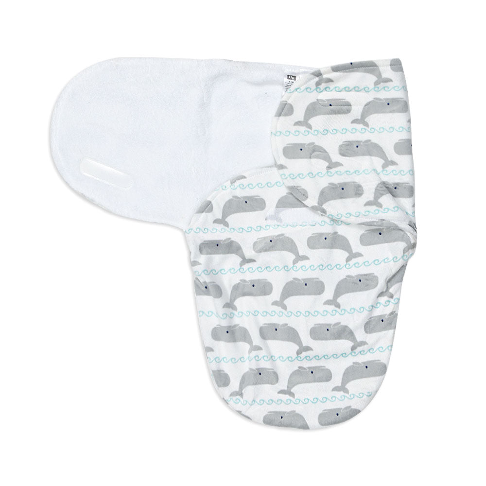 SWADDLE WRAPING SHEET WHITE WHALE IN WAVES