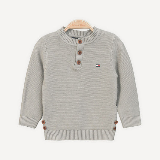BOY SWEATER SANDY STEPS BUTTON