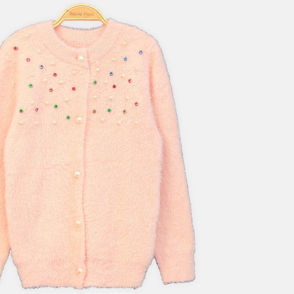 GIRL SWEATER DREAMY GLOW BUTTON-UP