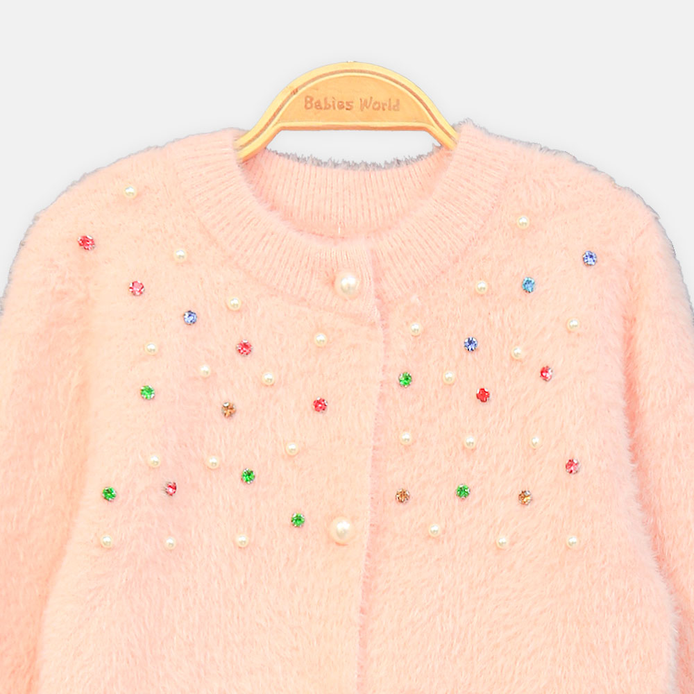 GIRL SWEATER DREAMY GLOW BUTTON-UP