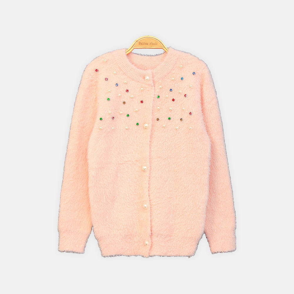 GIRL SWEATER DREAMY GLOW BUTTON-UP