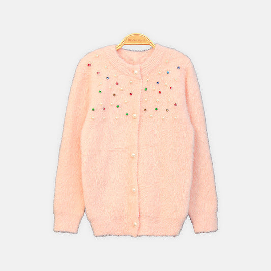 GIRL SWEATER DREAMY GLOW BUTTON-UP