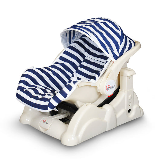 CARRY COT W/ROCKING-BLUE STRIPES