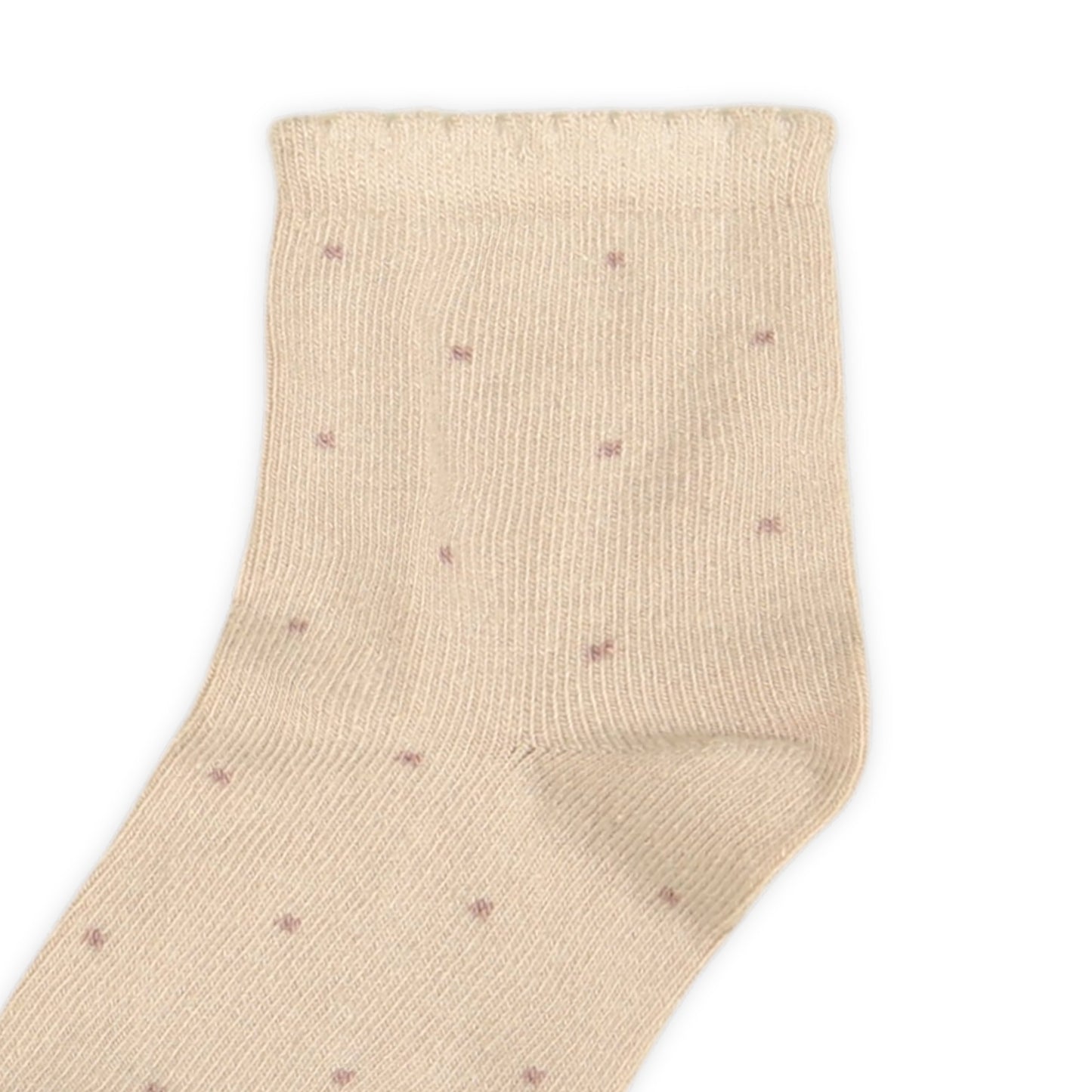 DUSKY PINK POLKA DOT GIRL SOCKS