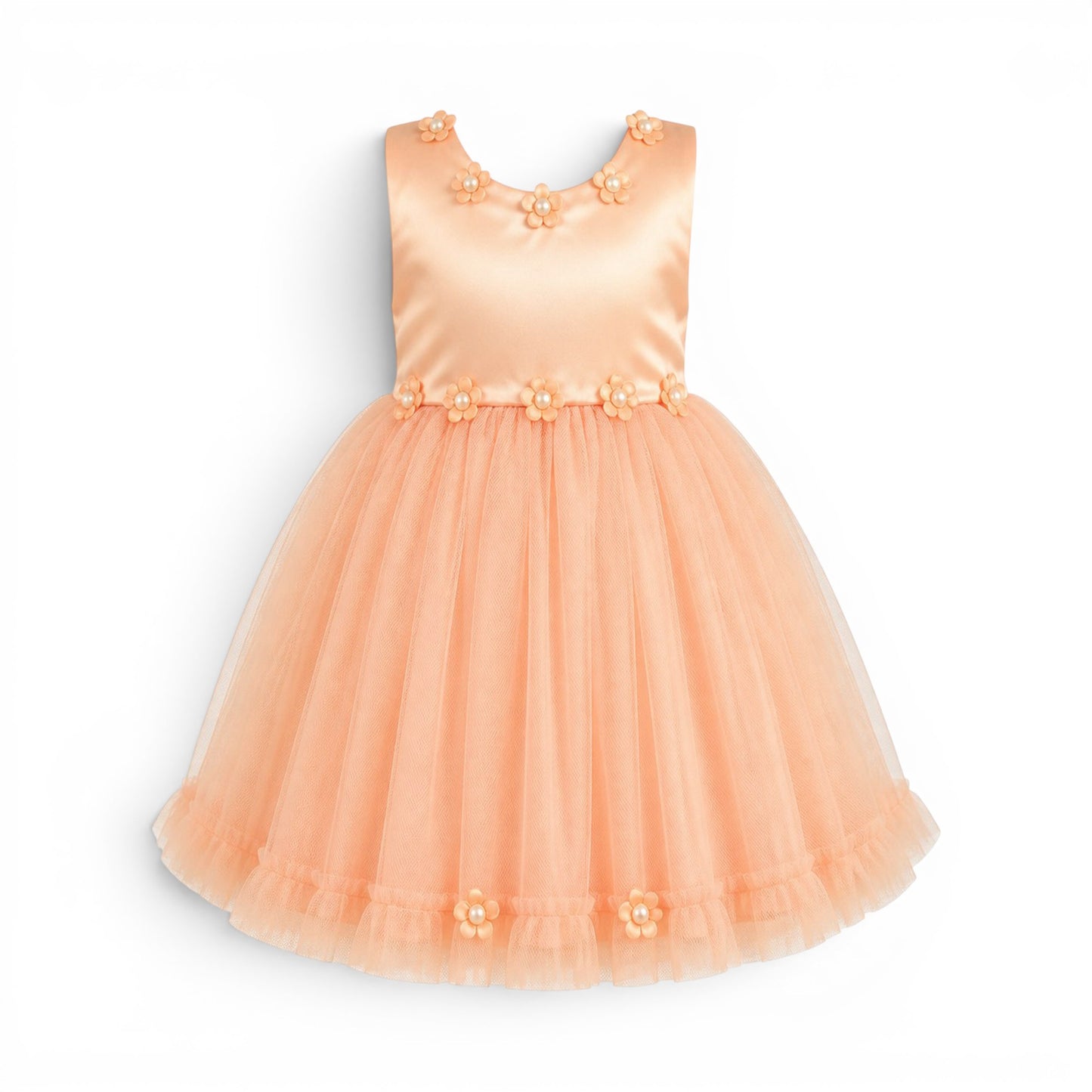 PINK FLORAL BABY GIRL FANCY FROCK GIFT SET