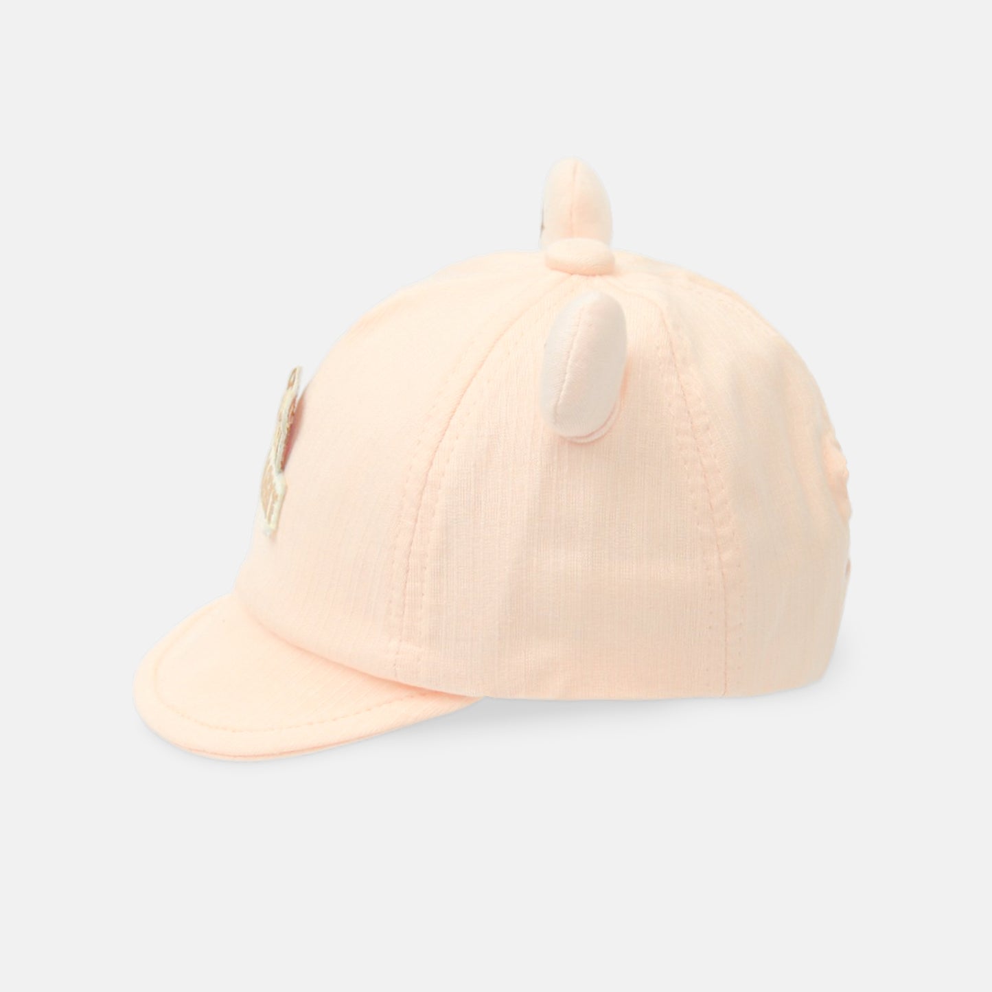 Peach Bear Ear Soft Hat 44 Cm