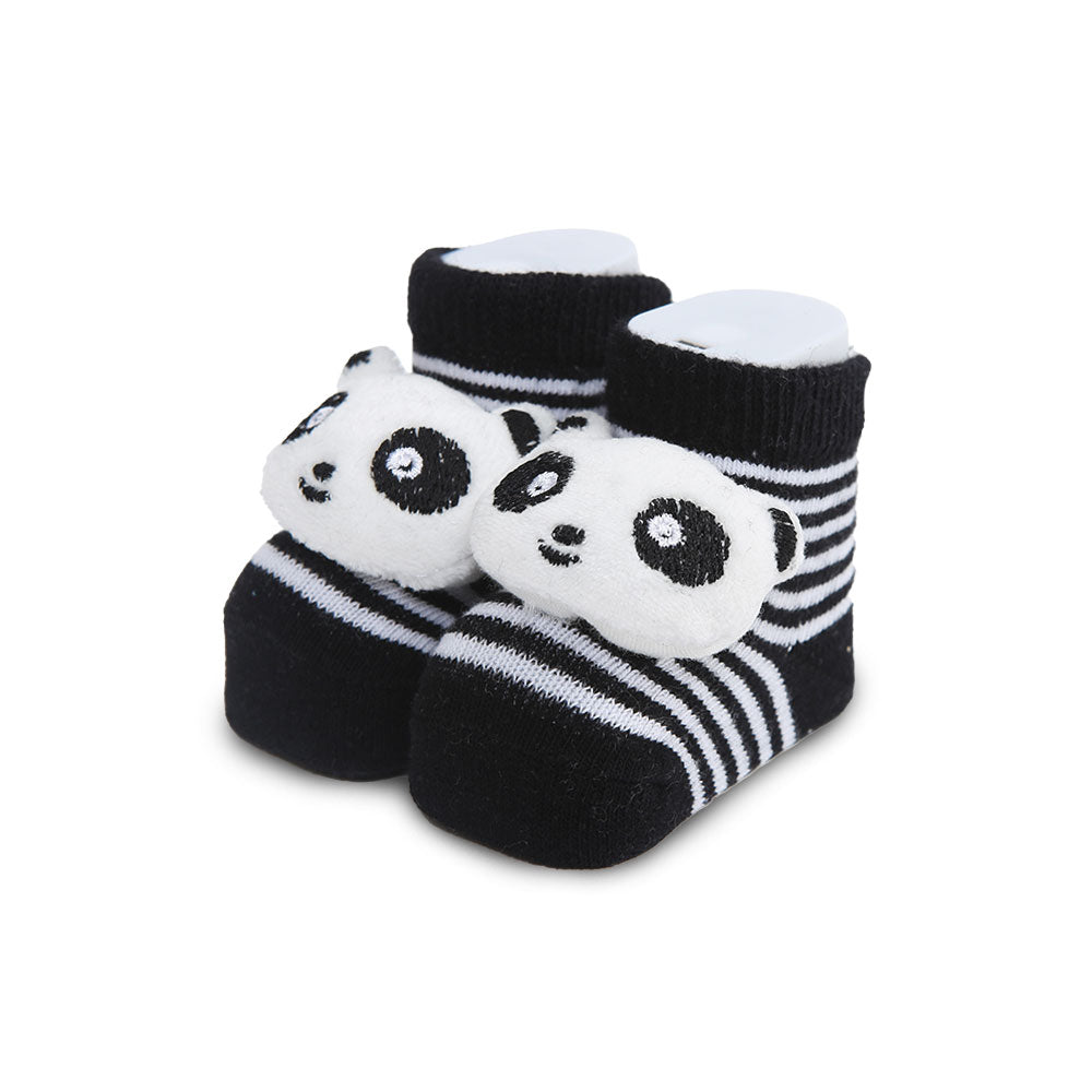BOOTIES UNISEX BLACK PANDA STRIPES