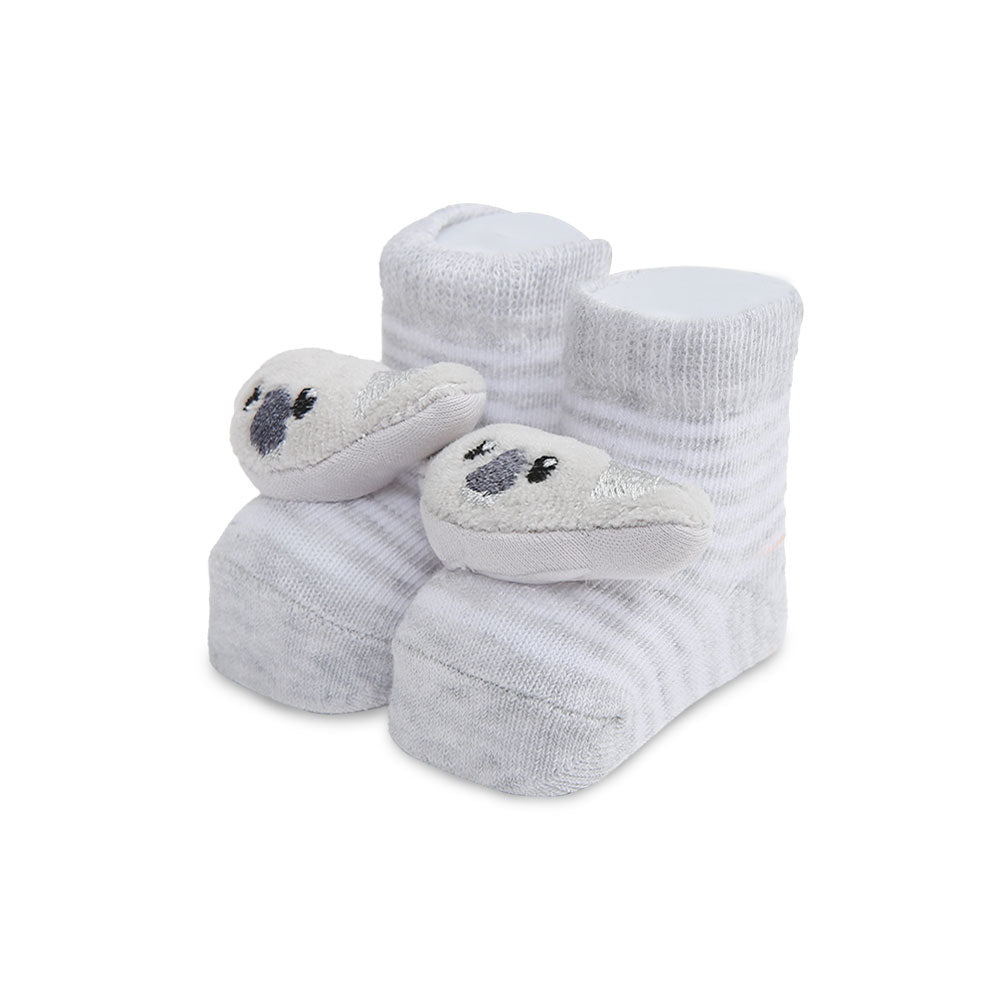 BOOTIES UNISEX GREY KOALA STRIPES