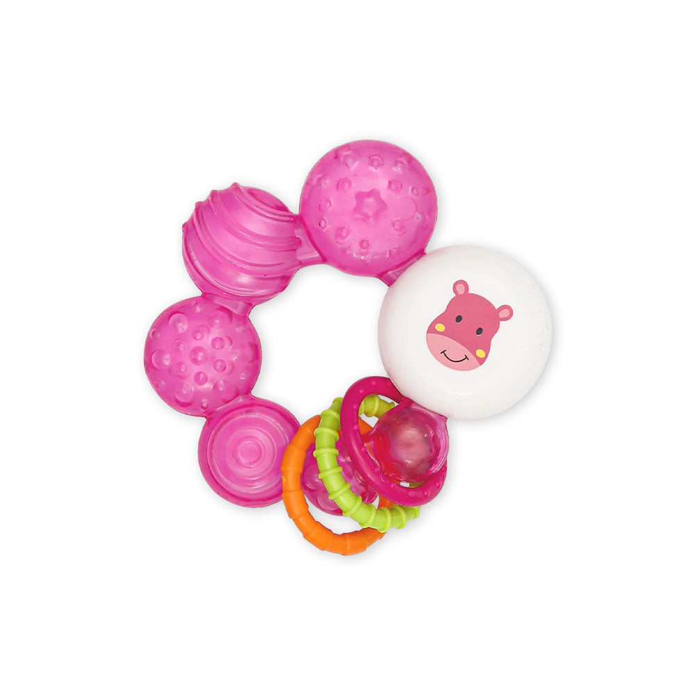 TEETHER PINK HIPPO WATER FILLED