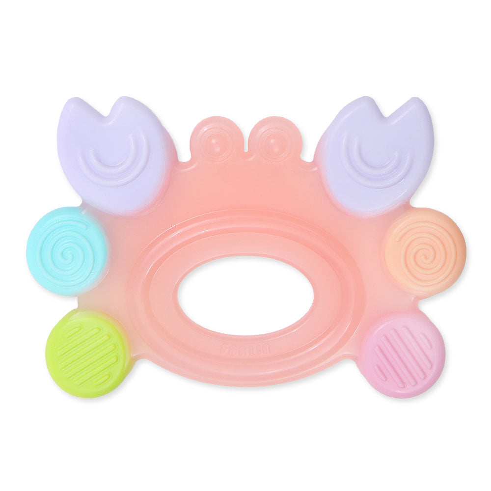 SILICONE GUM SOOTHER - PEACH CRAB