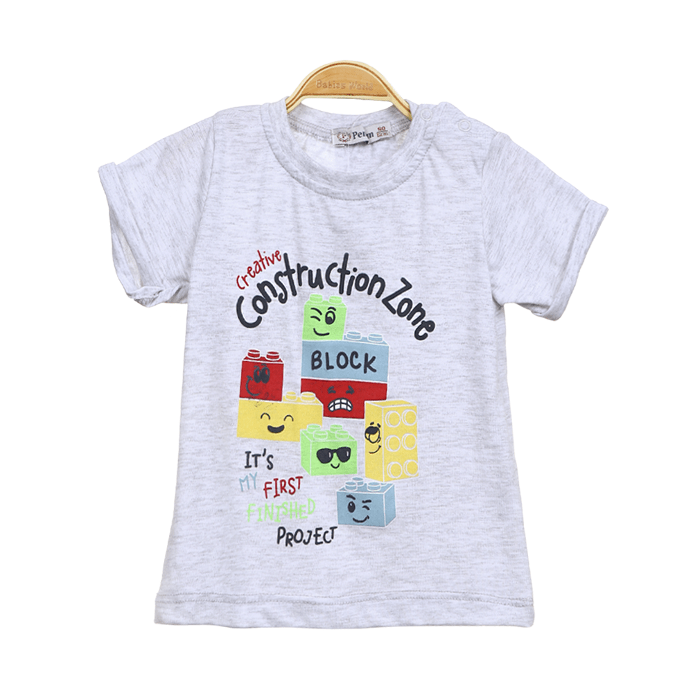 BOY T-SHIRT-LIGHT GREY