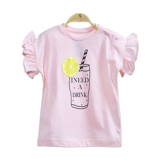 GIRL T-SHIRT PASTEL PINK LEMONADE