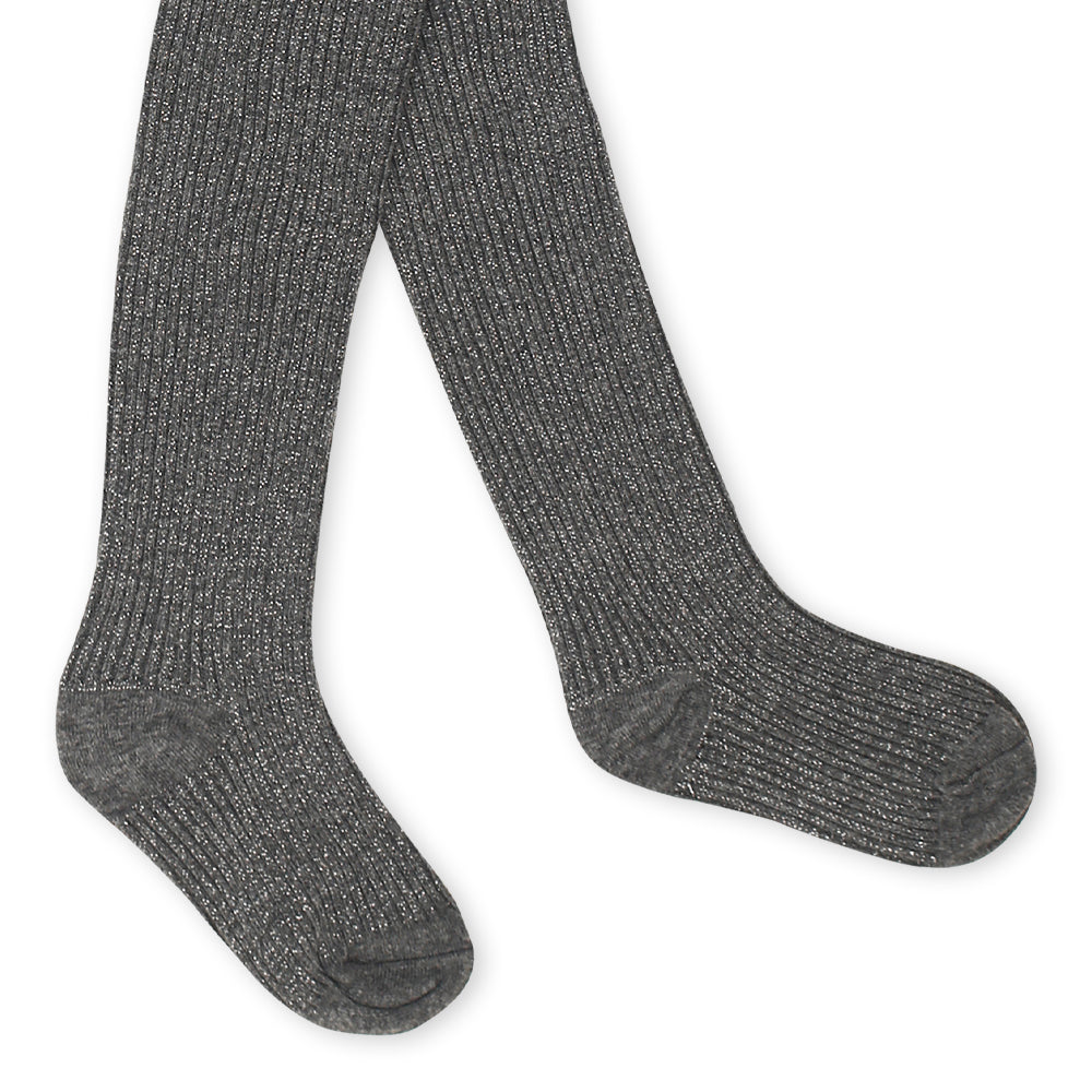 LEGGING W/GLITTER GREY GLITTERY RIBBED