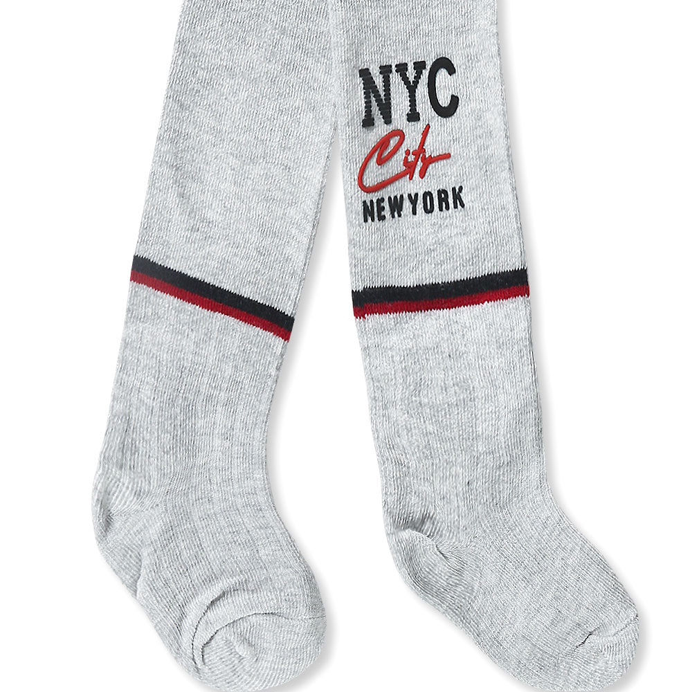 BOY TIGHTS / LEGGINGS MELANGE GREY NEWYORK CITY