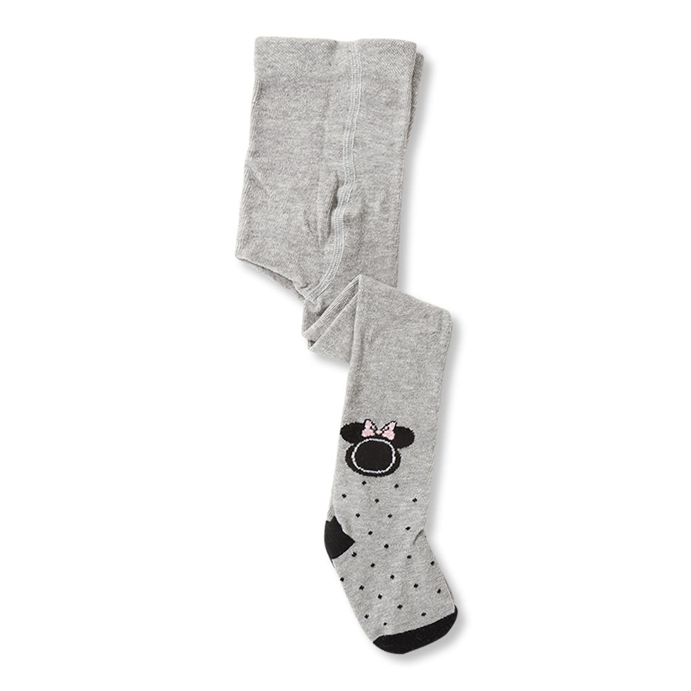 GIRL TIGHTS / LEGGINGS GREY MINNIE POLKA DOT