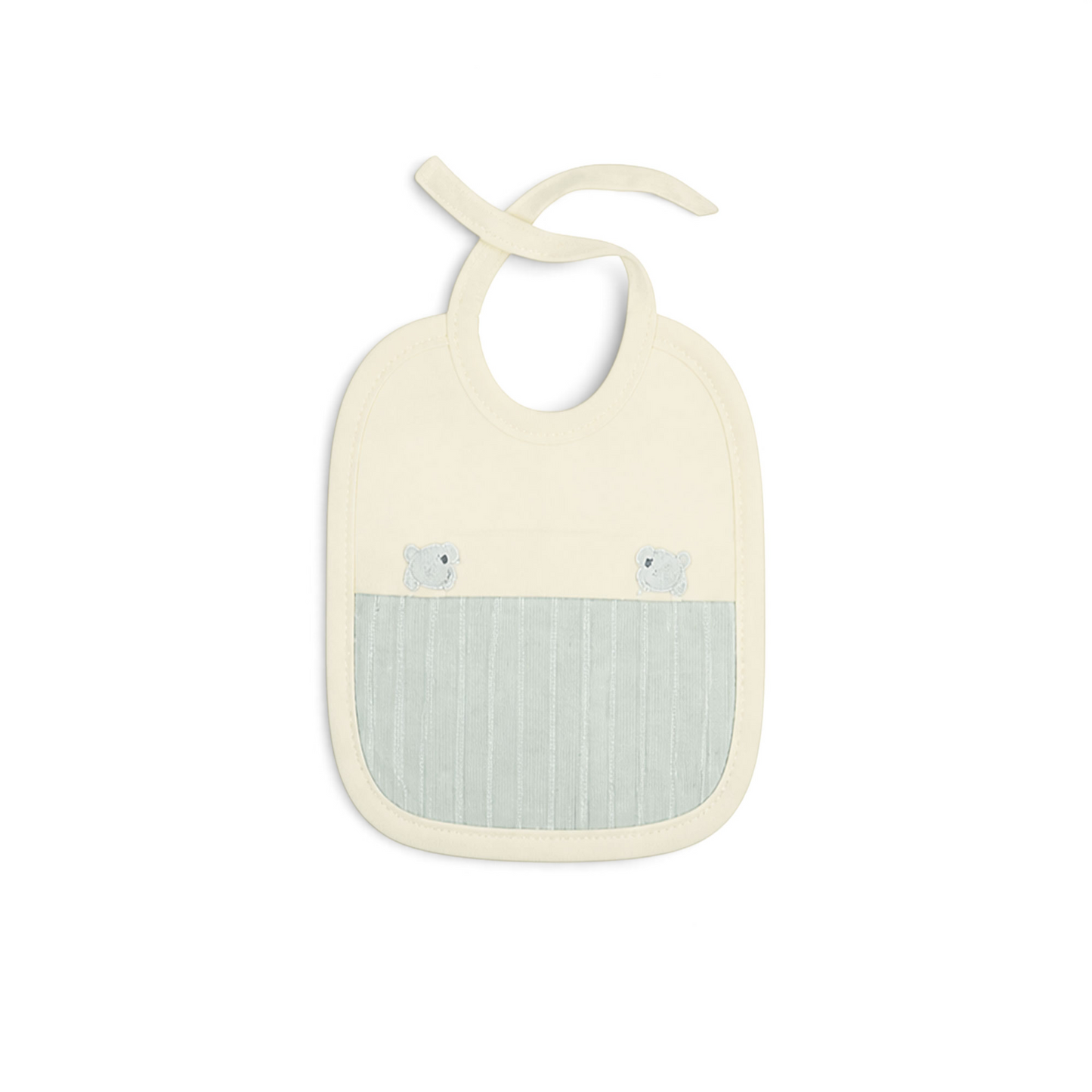 CREAM AND SAGE GREEN "LITTLE FISH" BABY BOY GIFT SET