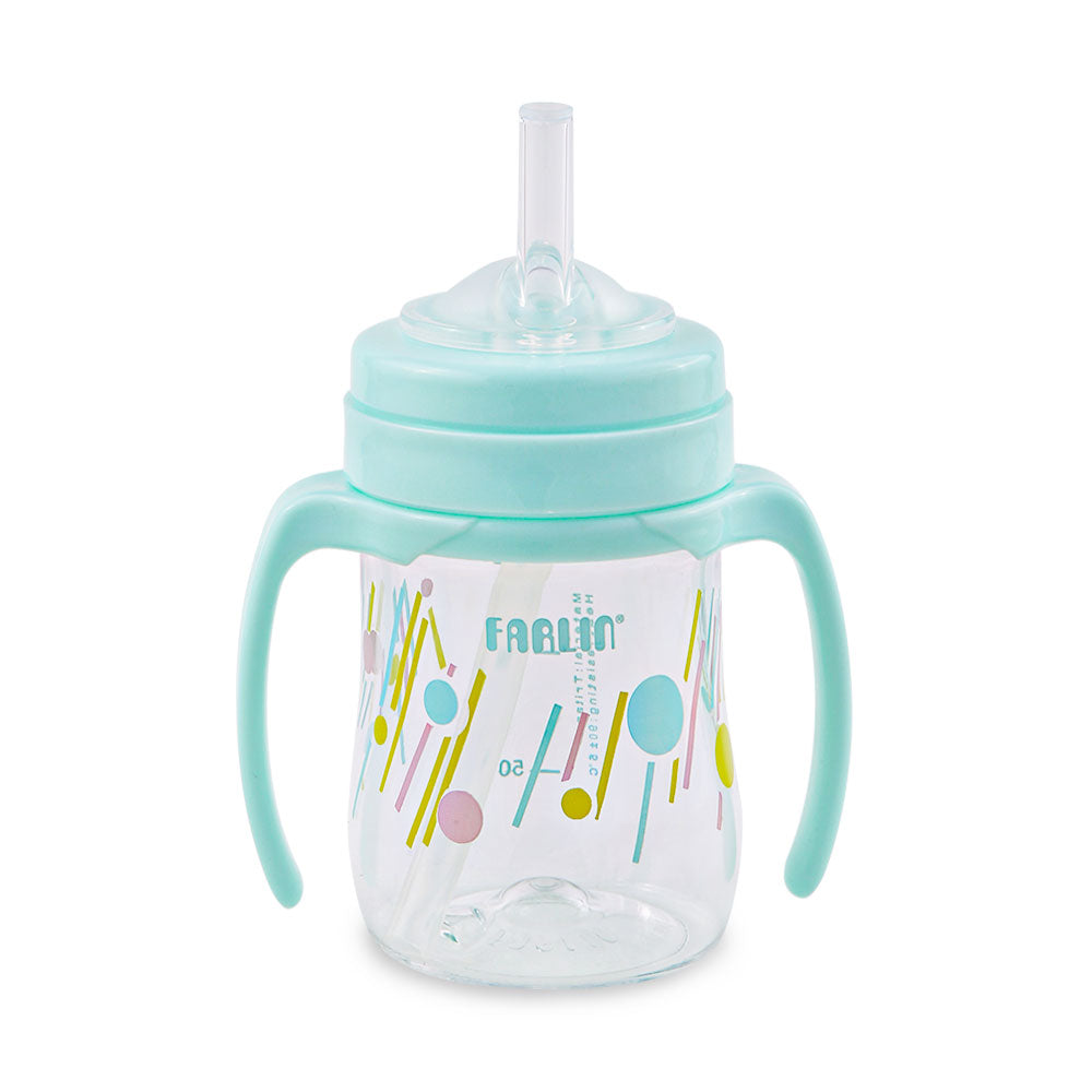 DRINKING CUP STAGE 3-STRAW 150ML-GREEN