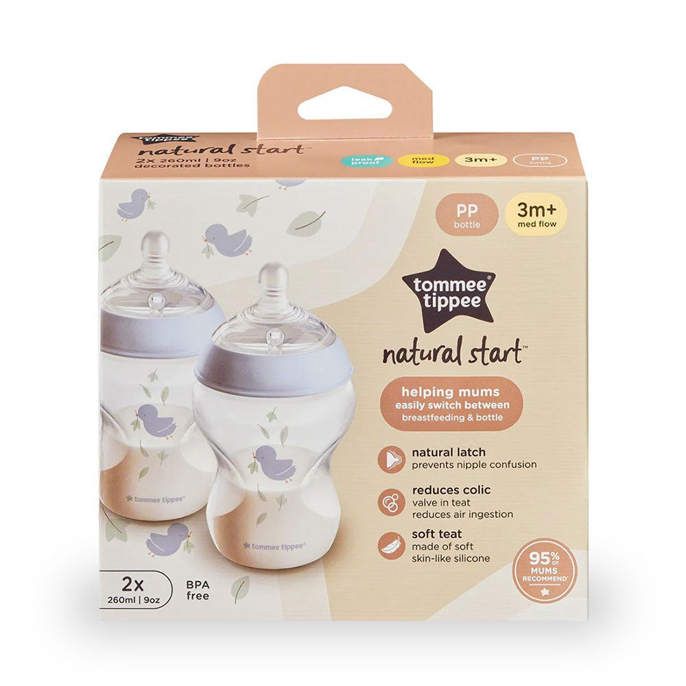 TINTED NATURAL START BOTTLE BLUE 260ML PK-2