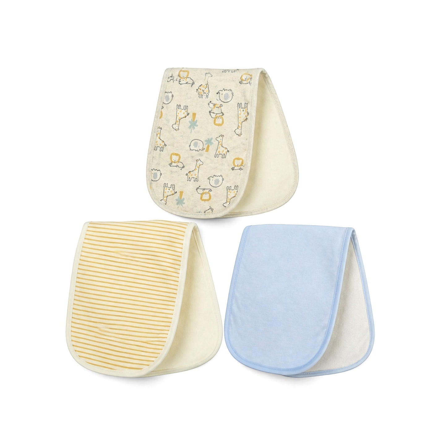 MULTI-PATTERN BURP CLOTH PK-3