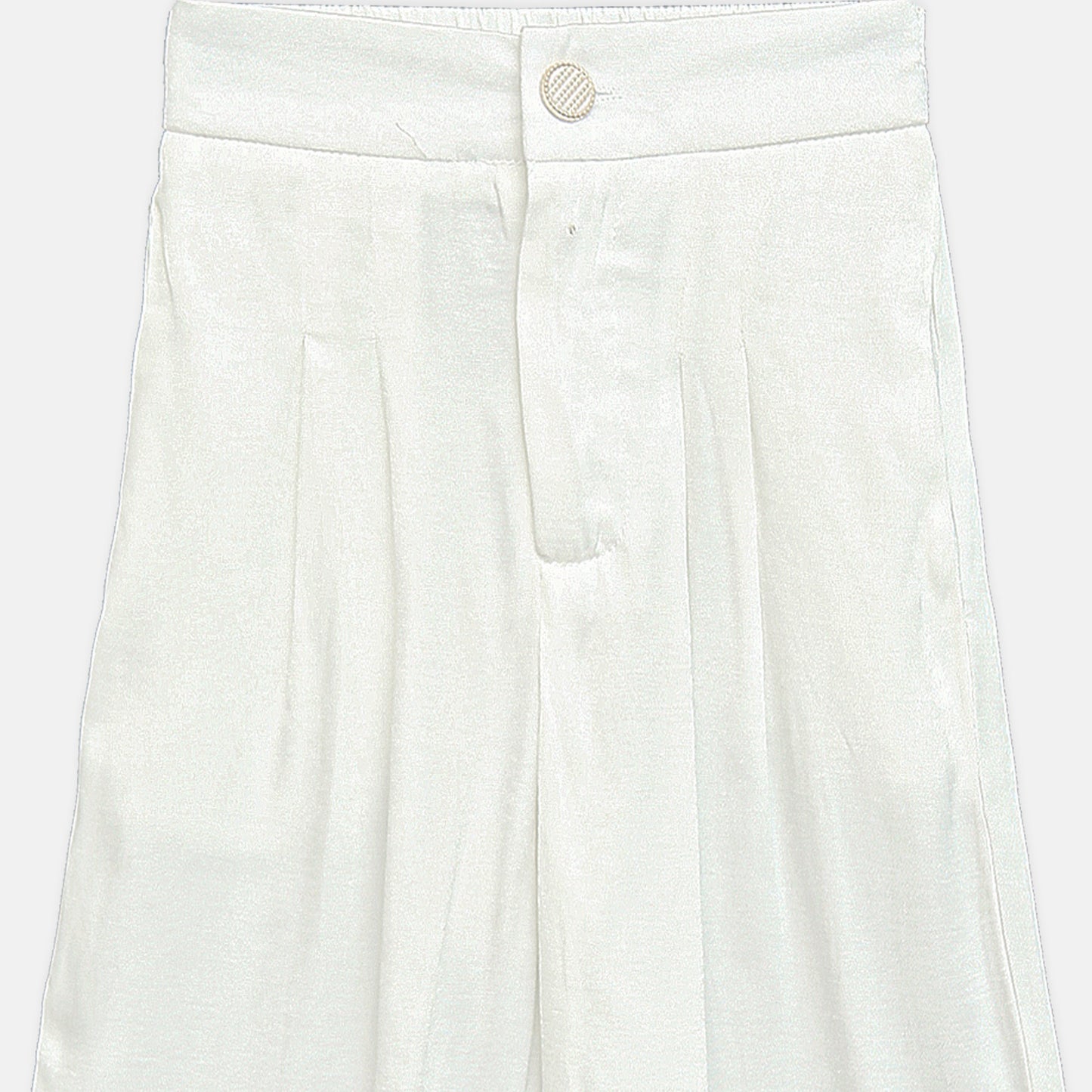 White Wide-Leg Trousers