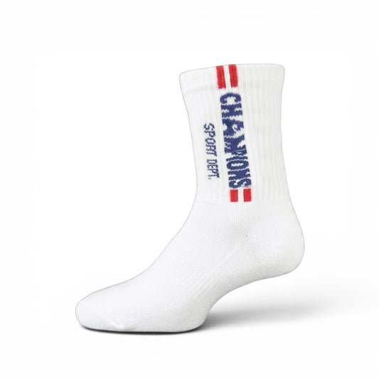 "CHAMPIONS" WHITE ANKLE BOY SOCKS