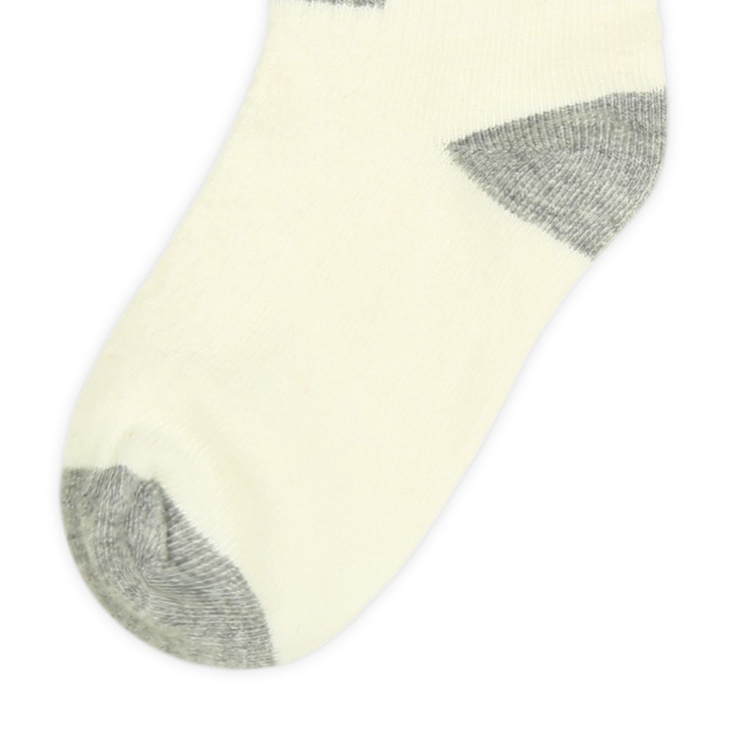 WHITE AND GREY ANKLE BOY SOCKS