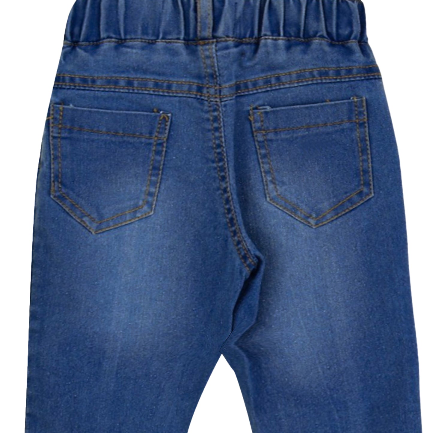 BABY GIRL LIGHT WASH FRUIT-EMBROIDERED JEANS