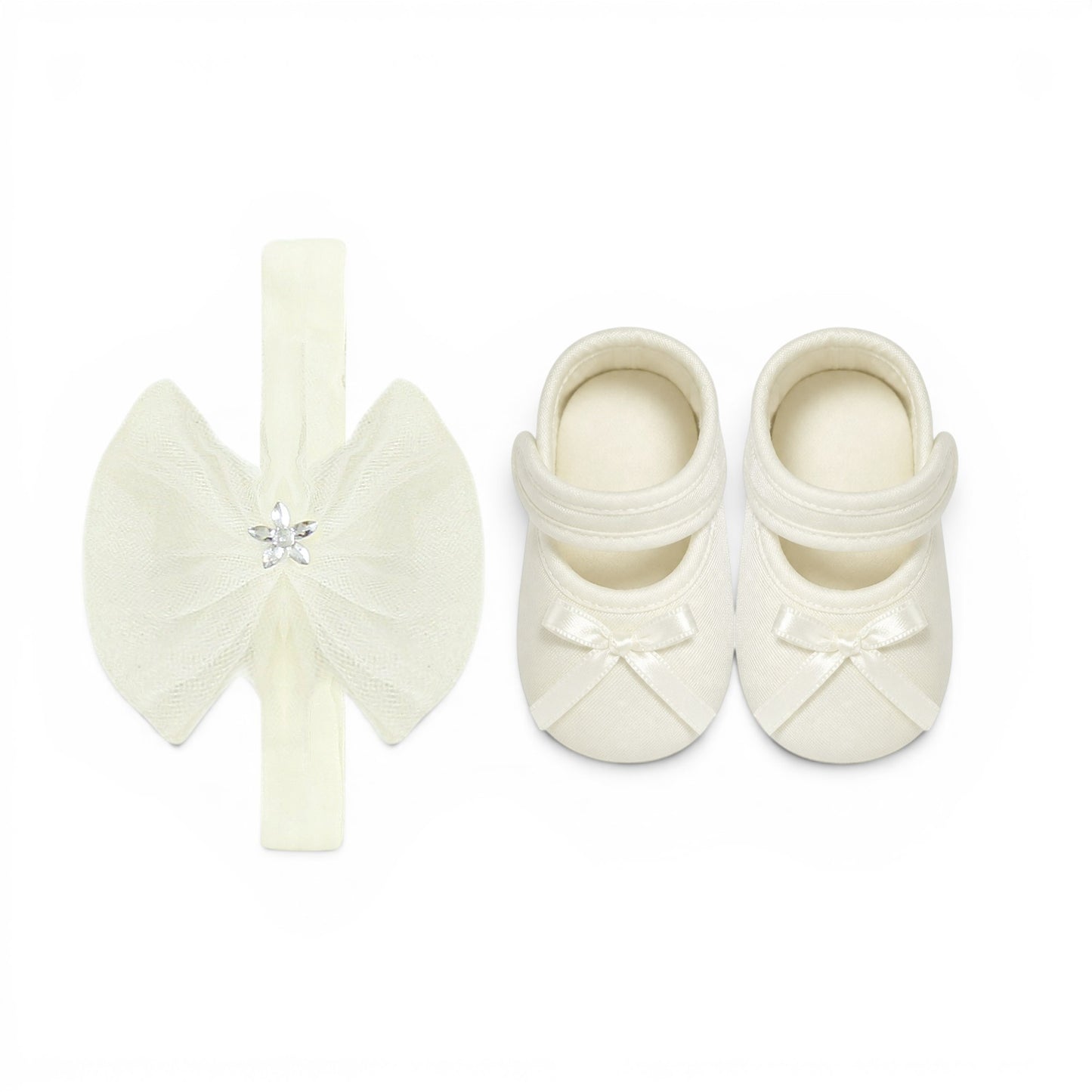 WHITE BUTTERFLY BABY GIRL FANCY FROCK GIFT SET