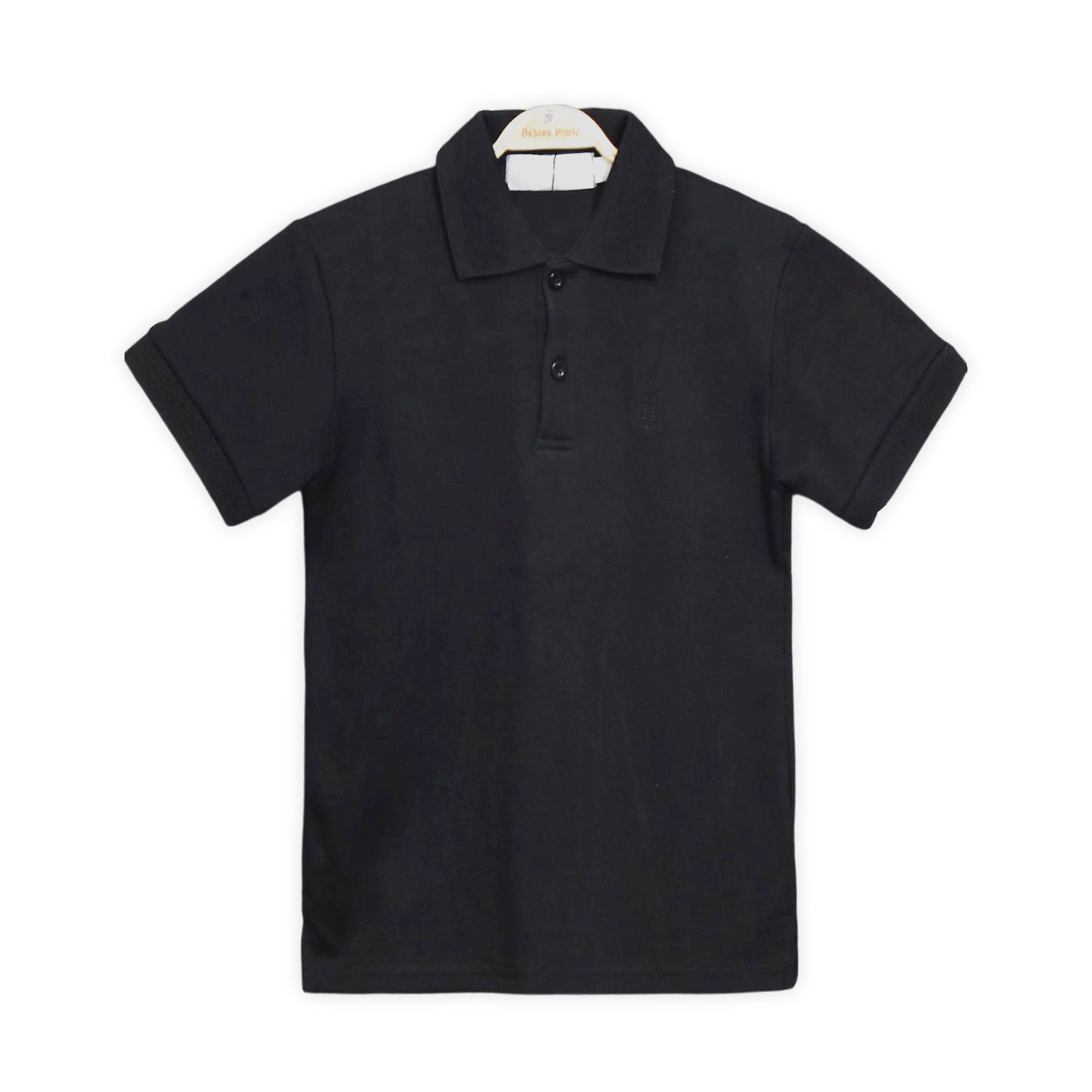 Black Textured Polo