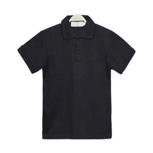 Black Textured Polo