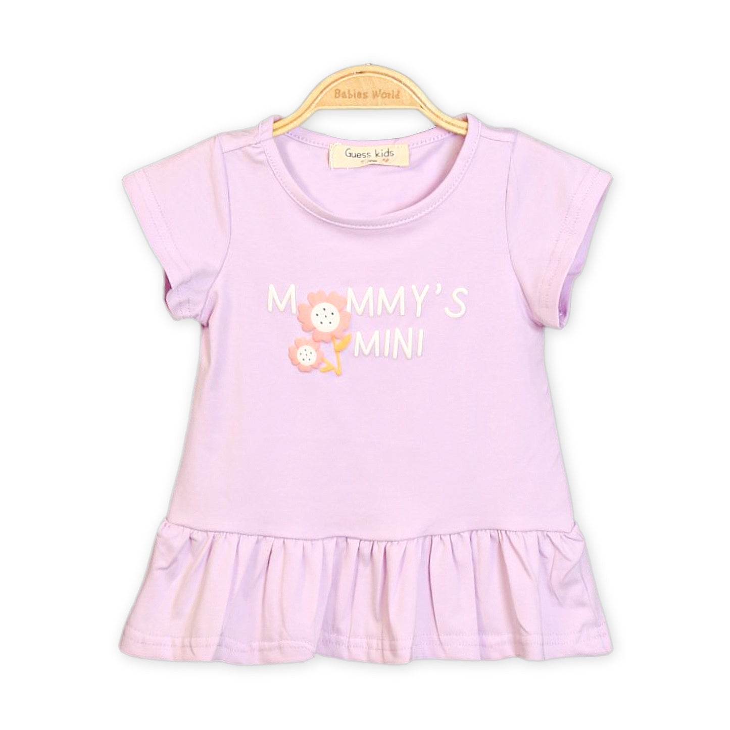 MOMMY'S MINI PURPLE PEPLUM T-SHIRT