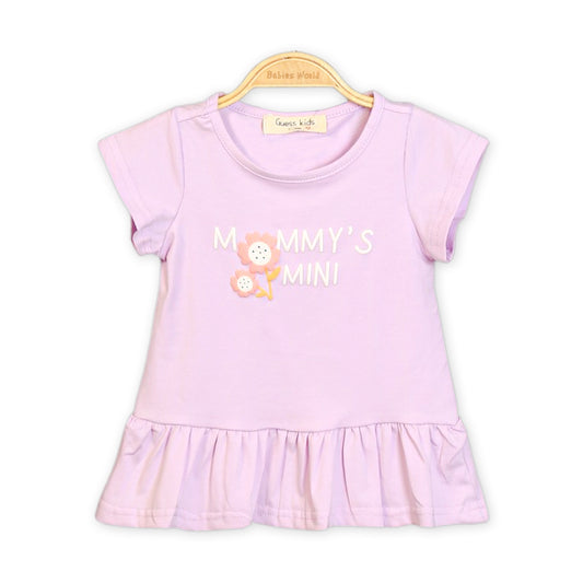 MOMMY'S MINI PURPLE PEPLUM T-SHIRT