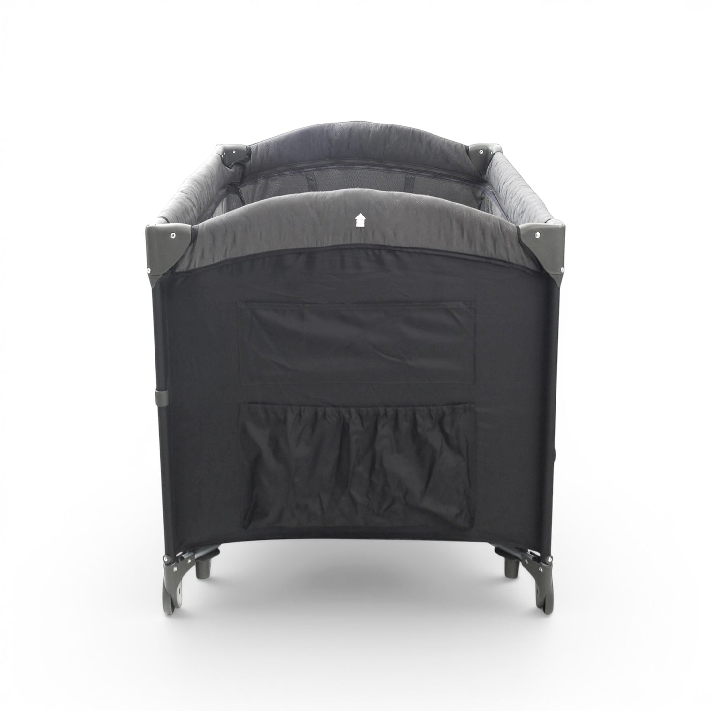 PLAY PEN GREY WITH STORAGE AND MOSQUITO NET