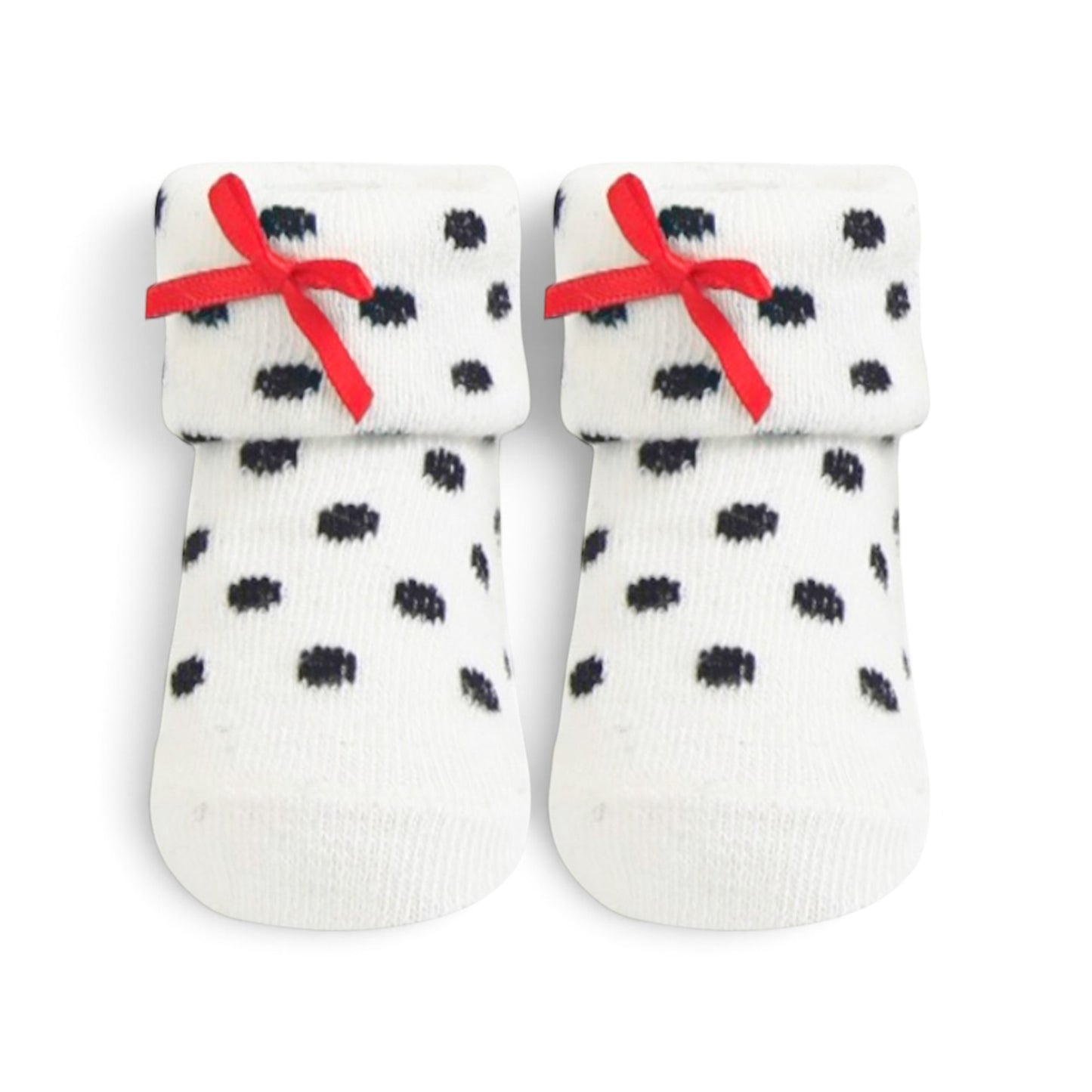 BABY DECORATIVE FLOWER & DOT  BOOTIES PK-3