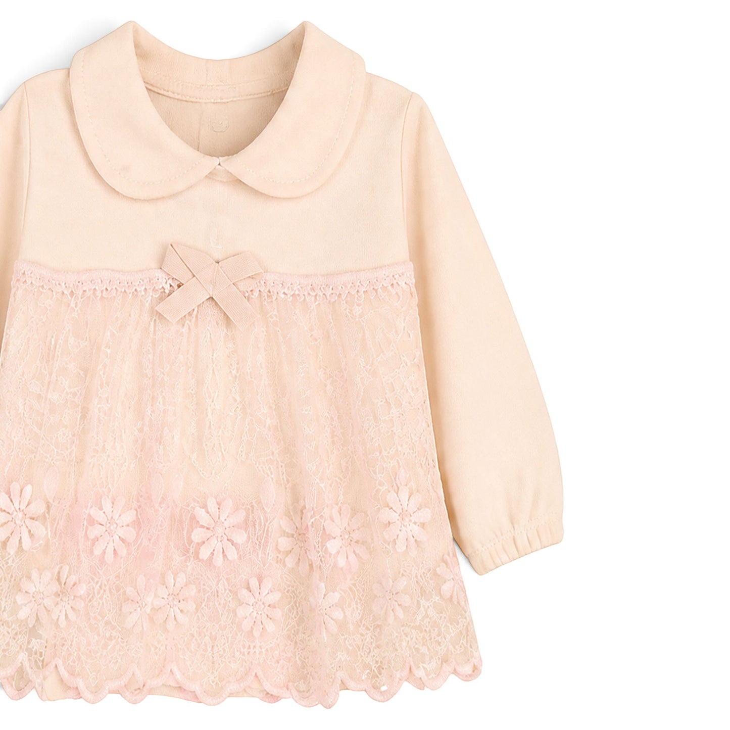 PINK LACE COLLARED DRESS BABY GIRL GIFT SET