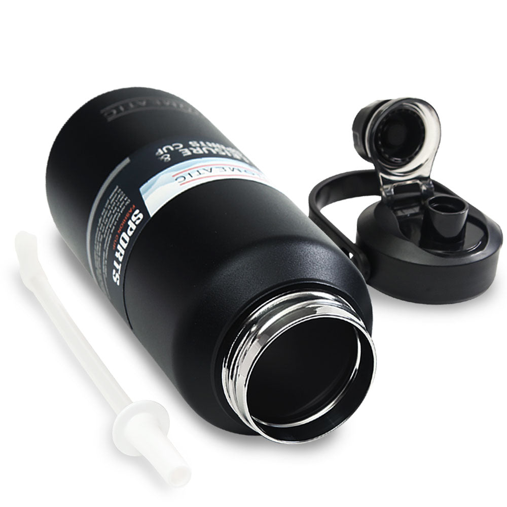 STEEL WATER BOTTLE 1300 ML - MATTE BLACK