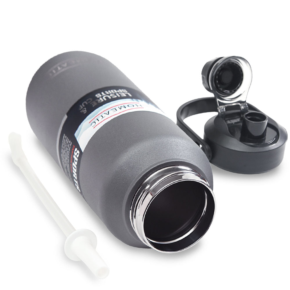 STEEL WATER BOTTLE 1300 ML - GREY