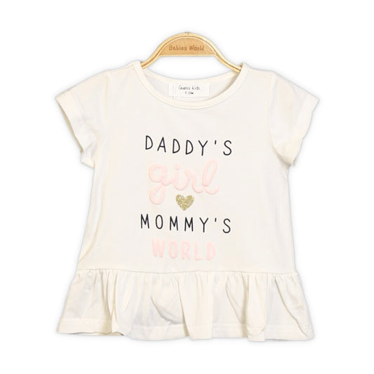 MOMMY’S WORLD WHITE PEPLUM T-SHIRT