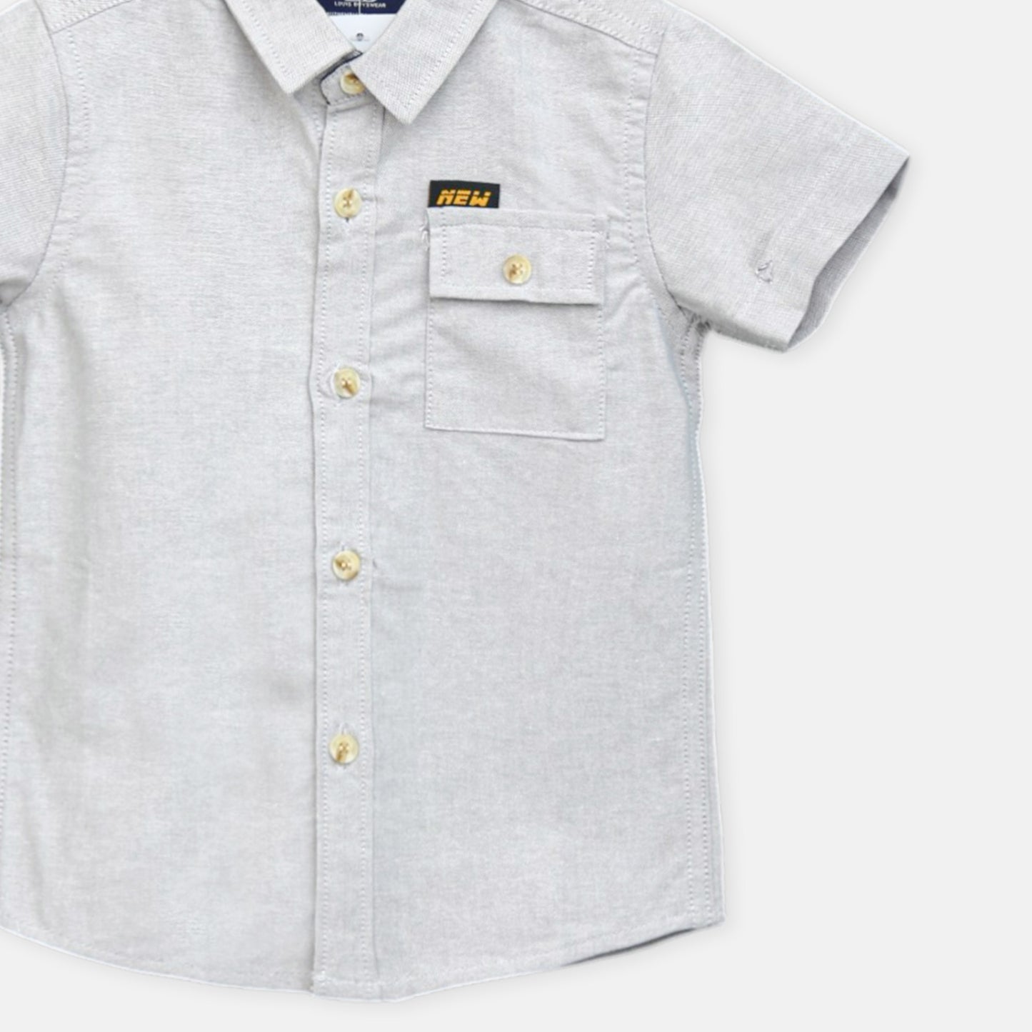 Grey Textured Work Shirt