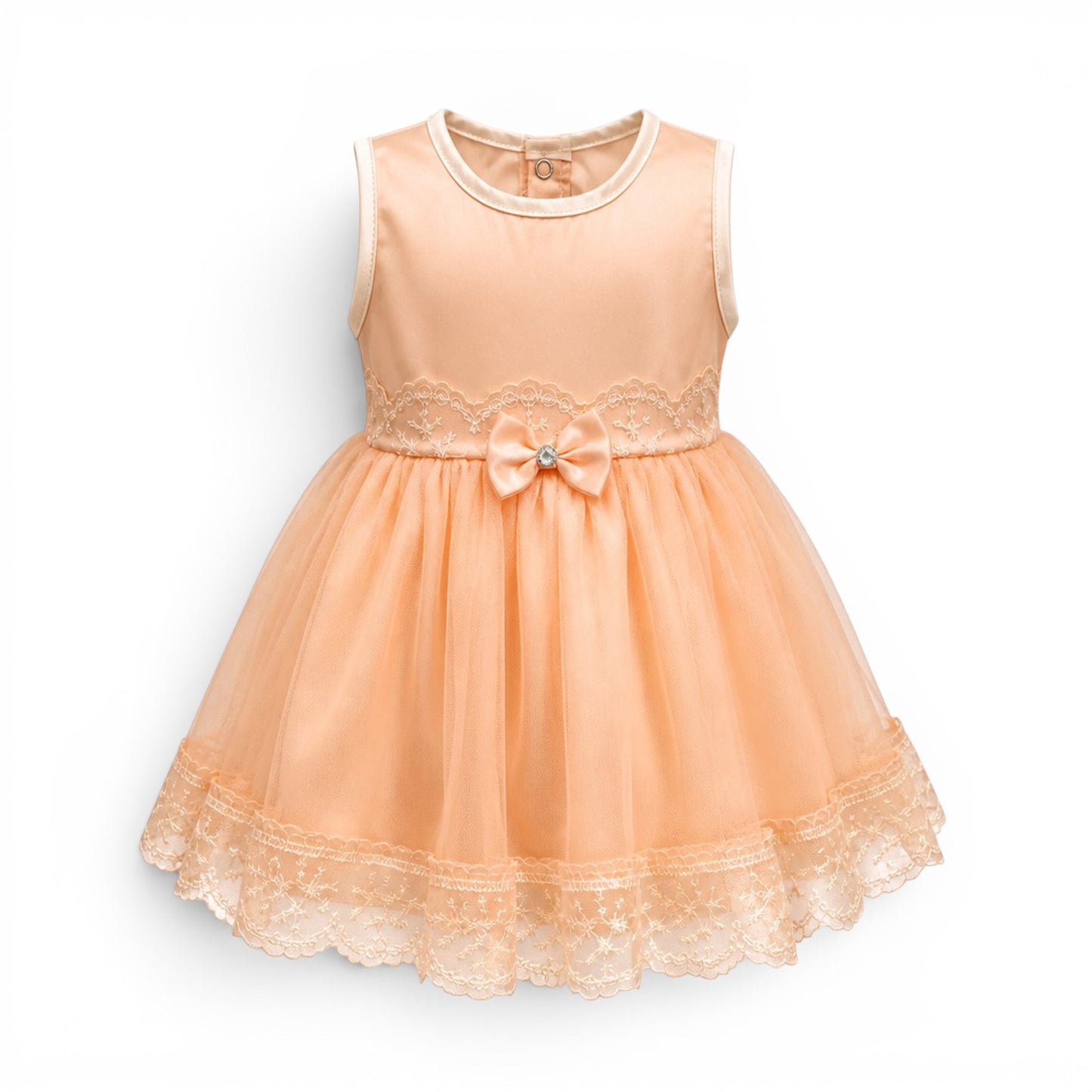 PeachBOW LACE BABY GIRL FANCY FROCK GIFT SET