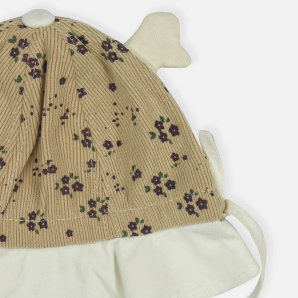 WINTER CAP SIZE: 46-48 CM FLORAL WINGED BEANIE