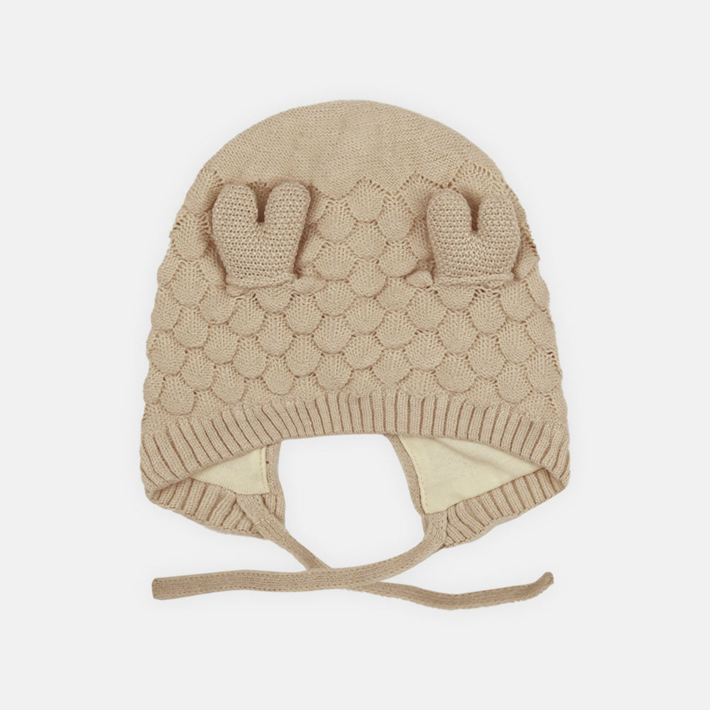 WINTER CAP SIZE: 42-44 CM PASTEL PEBBLE KNIT BEANIE