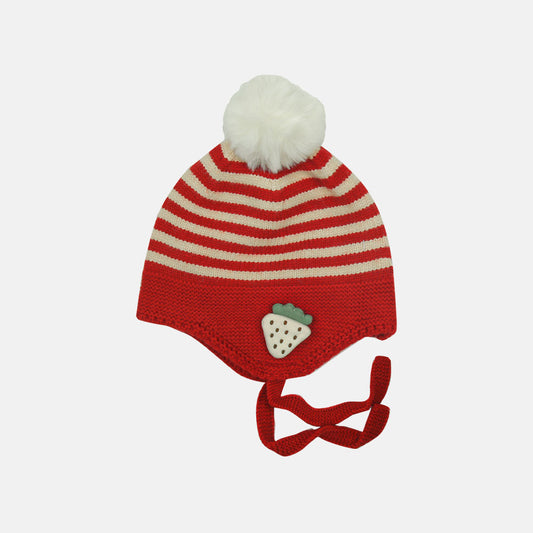 WINTER CAP SIZE: 44-48 CM RED STRIPES