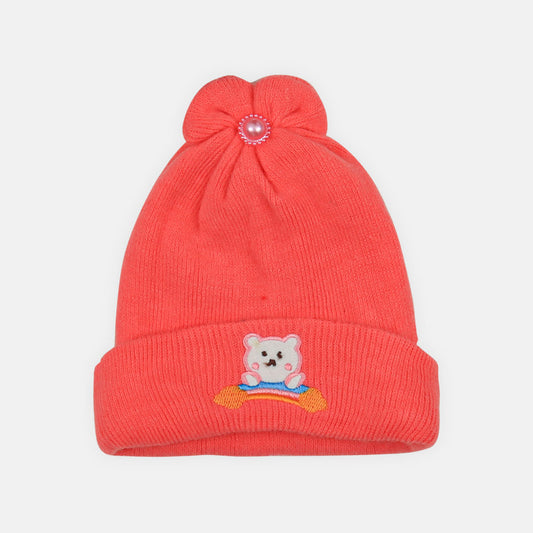 BABY WINTER CAP SHOCKING RED