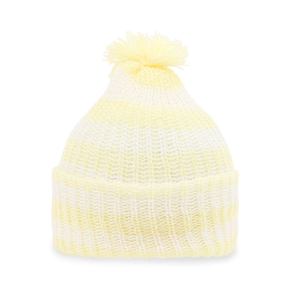 BABY WOOLEN CAP YELLOW STRIPED