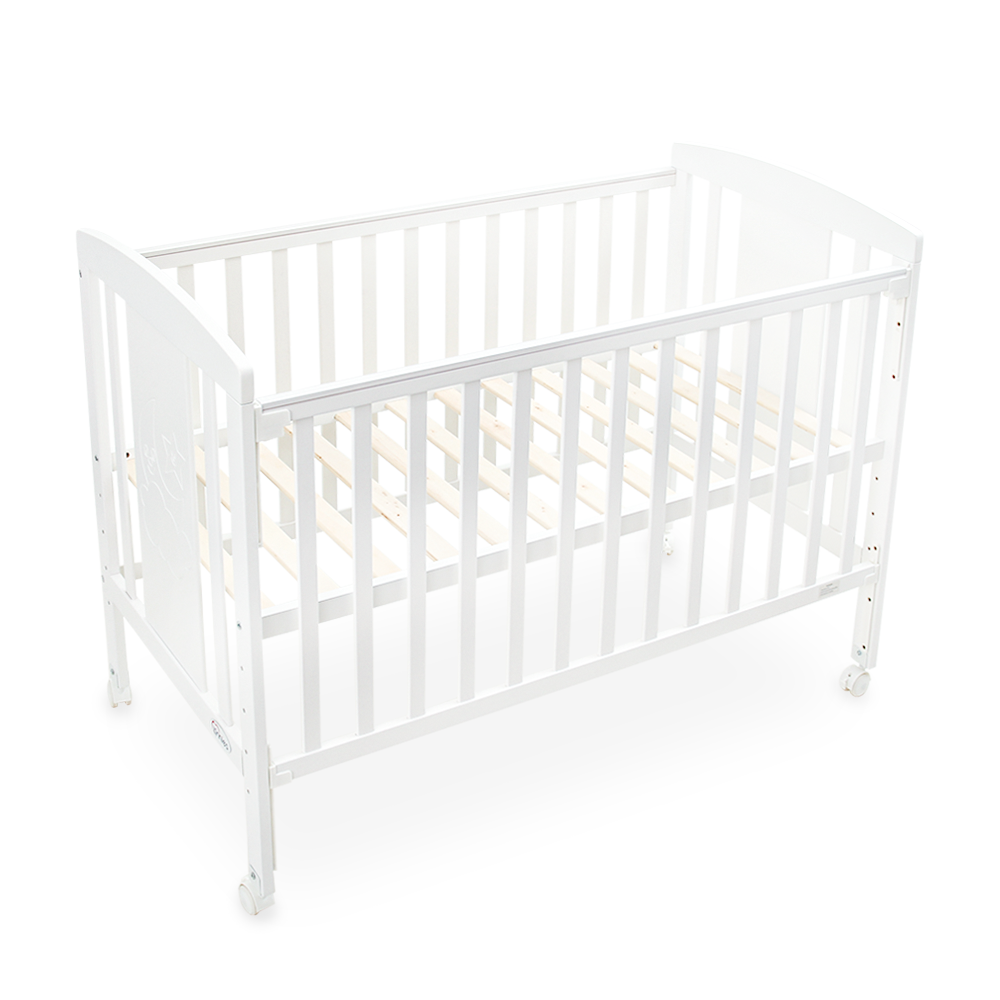 WOODEN COT - WHITE