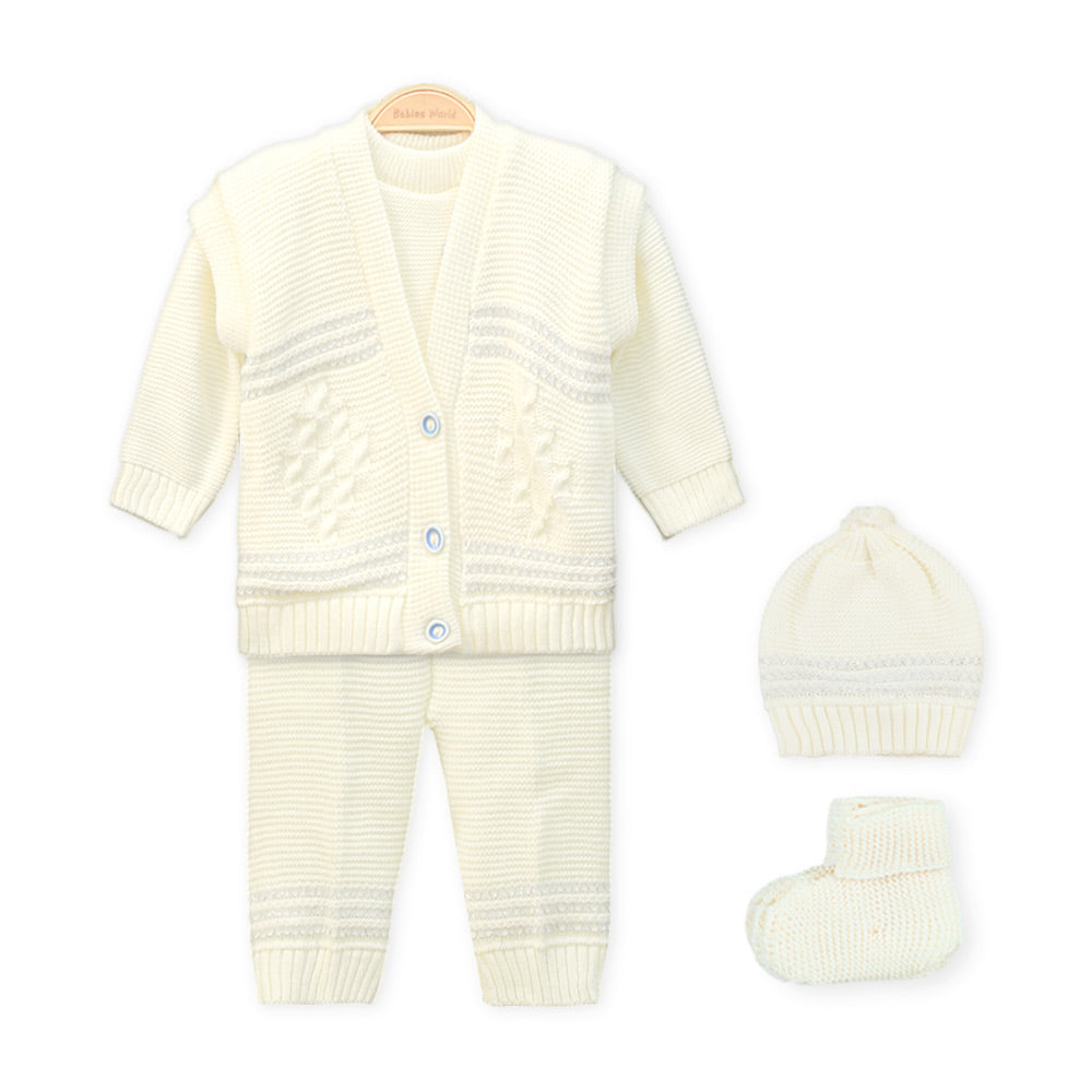 BABY WOOLEN SUIT PK-4 SKYLINE BLUE